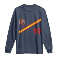 Espana Spain Football Long Sleeve Shirt Spanish Flag Stripes Number 19 Athletic Soccer National Pride