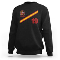 Espana Spain Football Sweatshirt Spanish Flag Stripes Number 19 Athletic Soccer National Pride