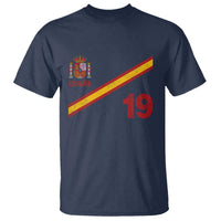 Espana Spain Football T Shirt Spanish Flag Stripes Number 19 Athletic Soccer National Pride