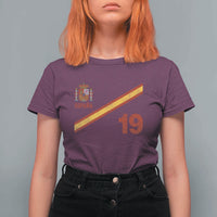 Espana Spain Football T Shirt For Women Spanish Flag Stripes Number 19 Athletic Soccer National Pride