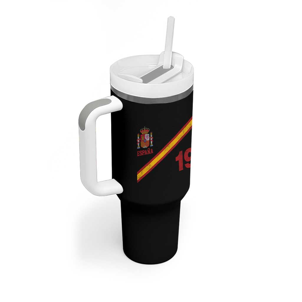 Espana Spain Football Tumbler With Handle Spanish Flag Stripes Number 19 Athletic Soccer National Pride