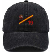Espana Spain Football Washed Cotton Baseball Cap Spanish Flag Stripes Number 19 Athletic Soccer National Pride