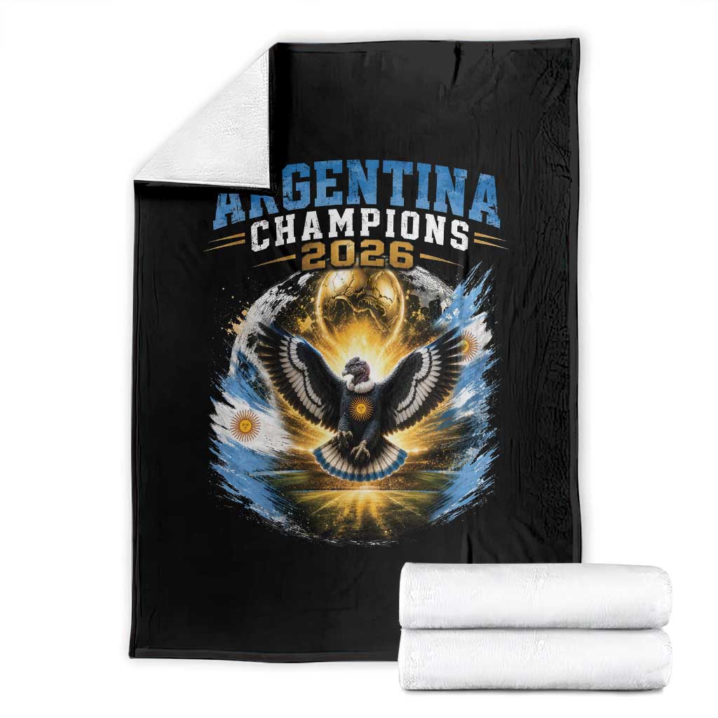 Argentina Champions 2026 Throw Blanket Proud Argentinian Football Fan