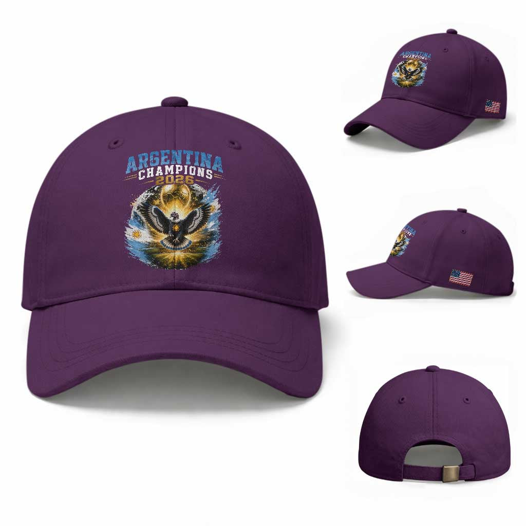 Argentina Champions 2026 Baseball Cap Proud Argentinian Football Fan