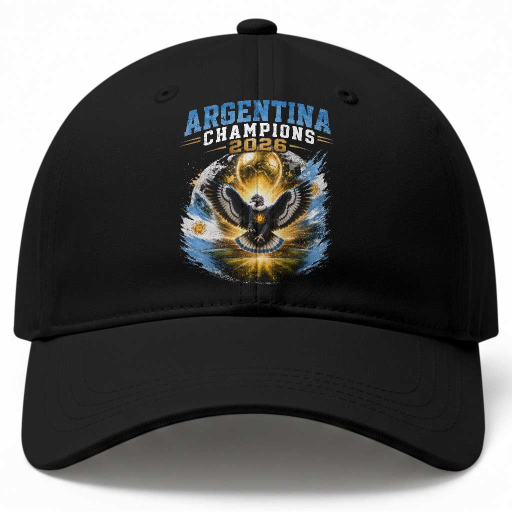Argentina Champions 2026 Baseball Cap Proud Argentinian Football Fan