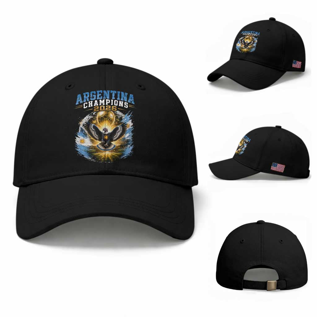 Argentina Champions 2026 Baseball Cap Proud Argentinian Football Fan