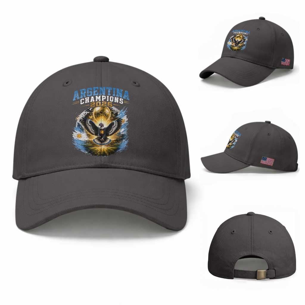 Argentina Champions 2026 Baseball Cap Proud Argentinian Football Fan
