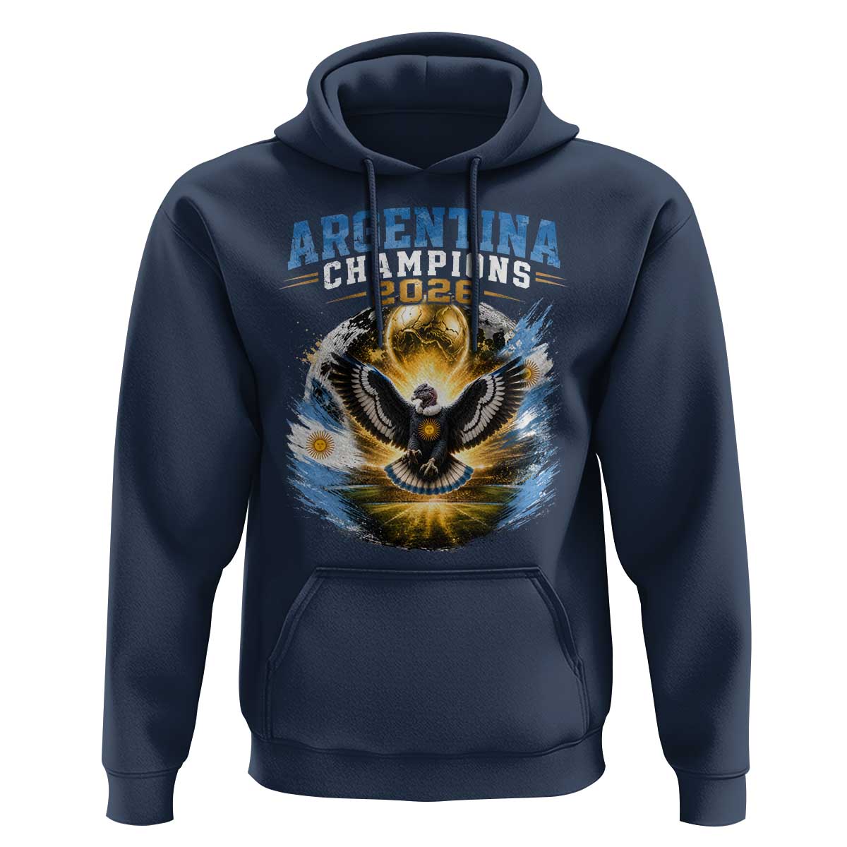 Argentina Champions 2026 Hoodie Proud Argentinian Football Fan
