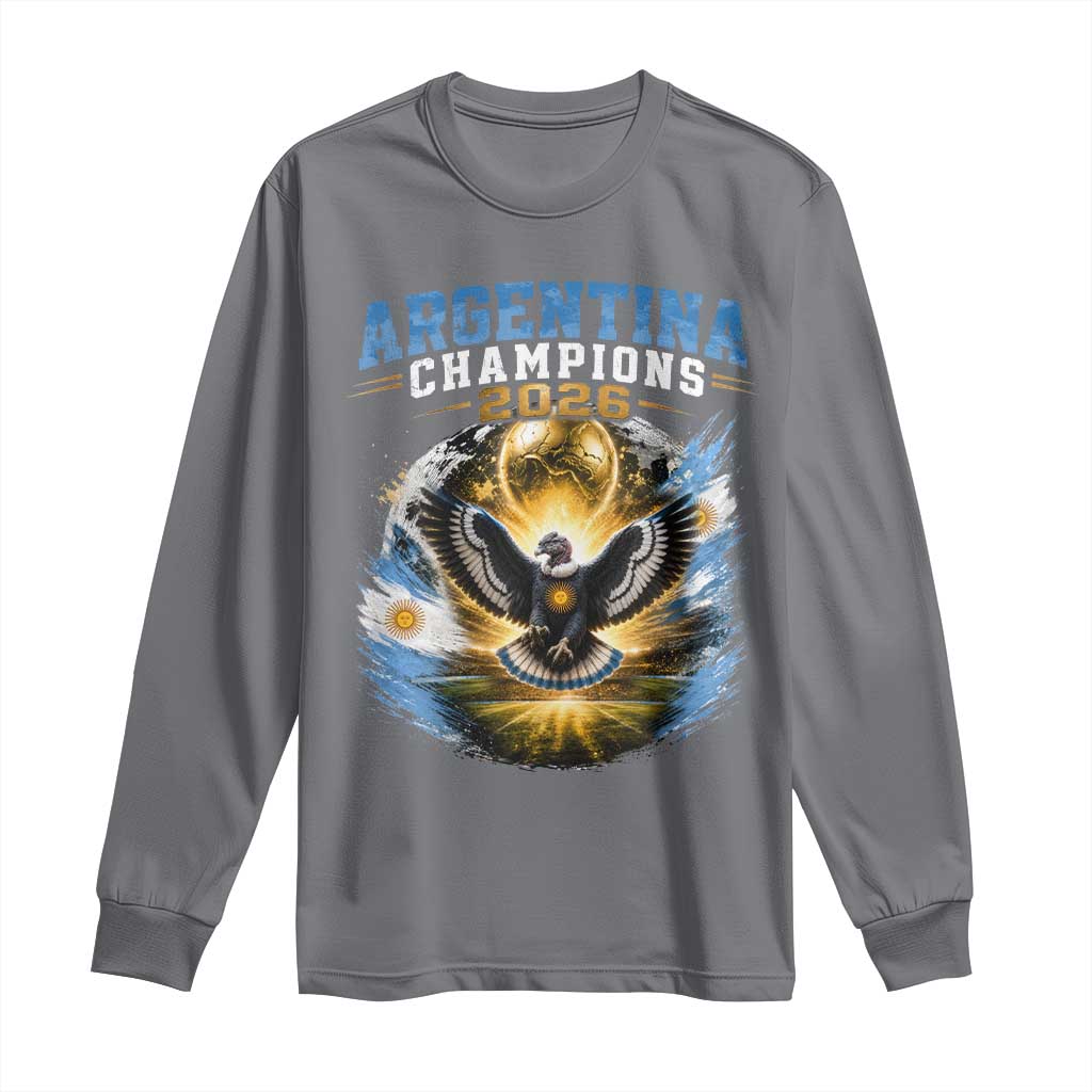 Argentina Champions 2026 Long Sleeve Shirt Proud Argentinian Football Fan
