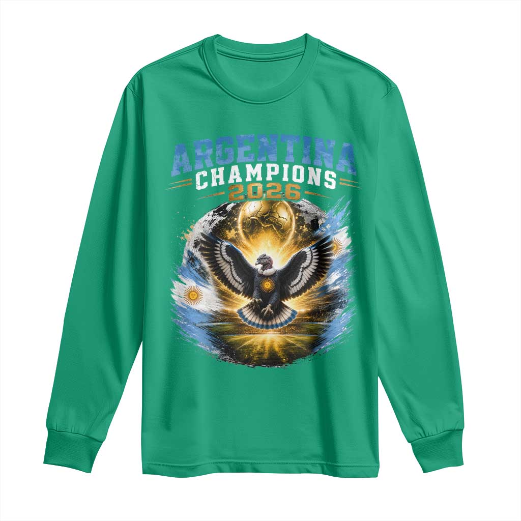 Argentina Champions 2026 Long Sleeve Shirt Proud Argentinian Football Fan