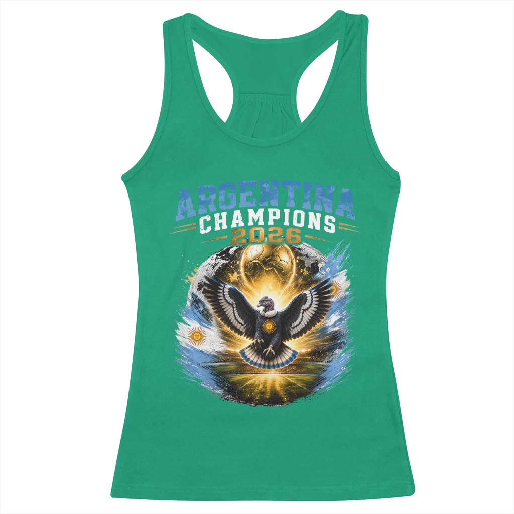 Argentina Champions 2026 Racerback Tank Top Proud Argentinian Football Fan