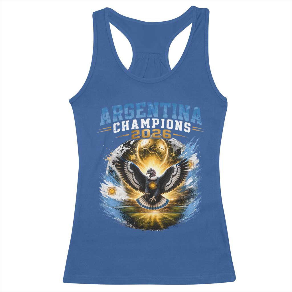 Argentina Champions 2026 Racerback Tank Top Proud Argentinian Football Fan