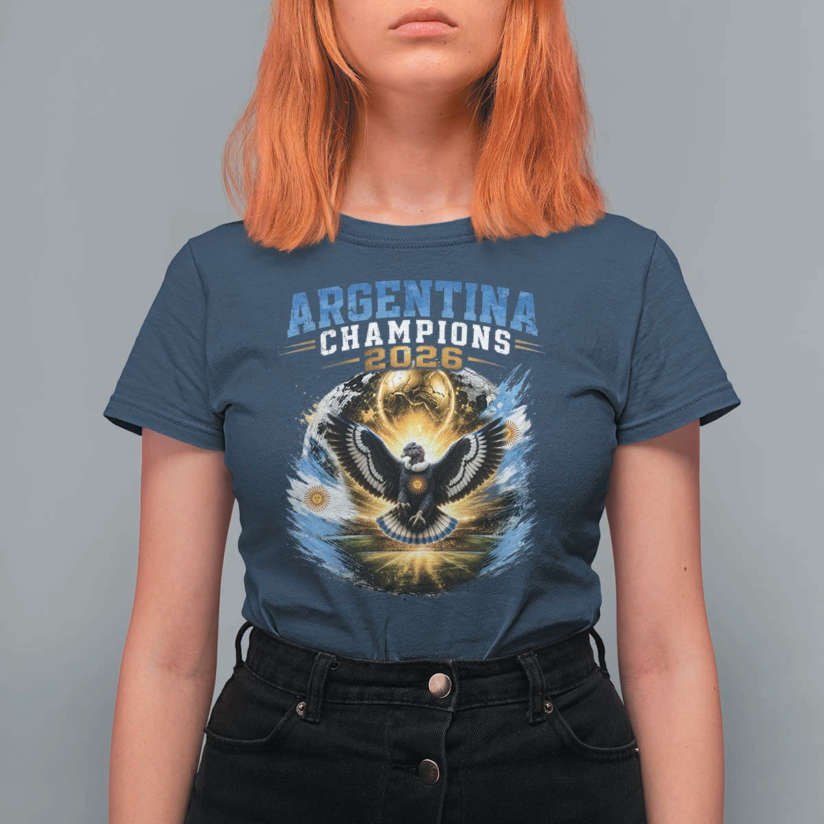 Argentina Champions 2026 T Shirt For Women Proud Argentinian Football Fan