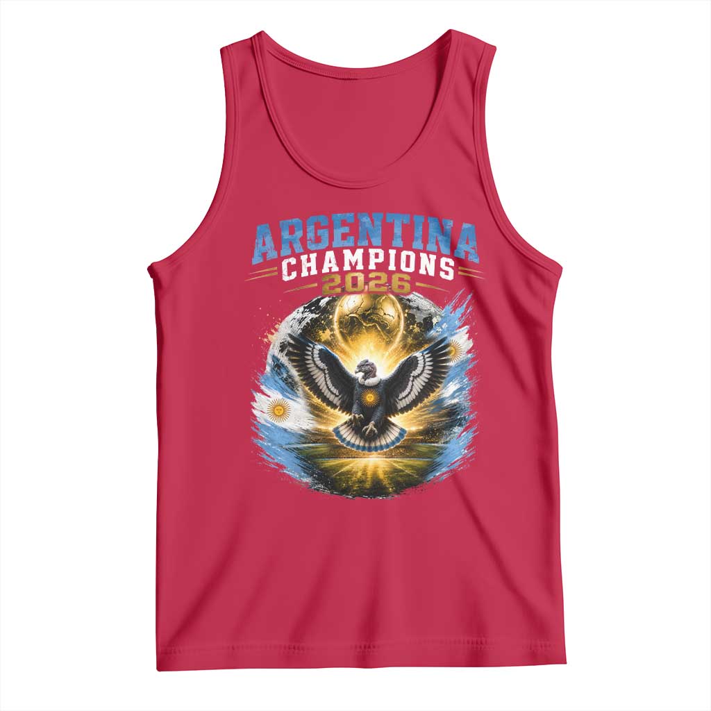 Argentina Champions 2026 Tank Top Proud Argentinian Football Fan