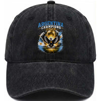 Argentina Champions 2026 Washed Cotton Baseball Cap Proud Argentinian Football Fan