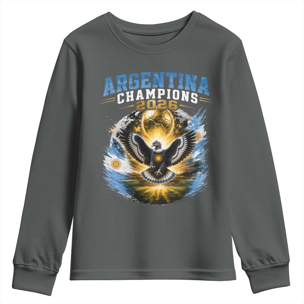Argentina Champions 2026 Youth Sweatshirt Proud Argentinian Football Fan