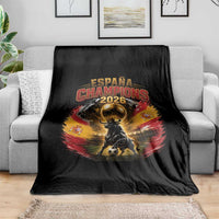 Espana Champions 2026 Throw Blanket Spain Football Fan Spanish Bull Graphic