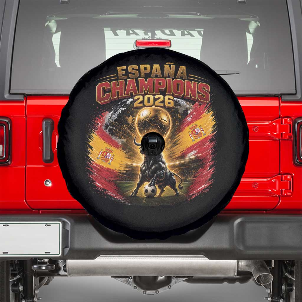 Espana Champions 2026 Spare Tire Cover Spain Football Fan Spanish Bull Graphic