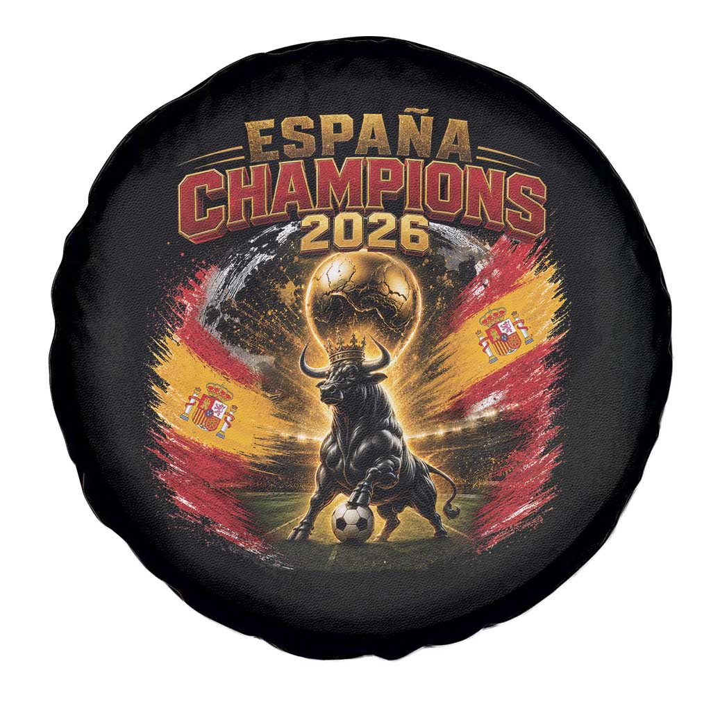 Espana Champions 2026 Spare Tire Cover Spain Football Fan Spanish Bull Graphic