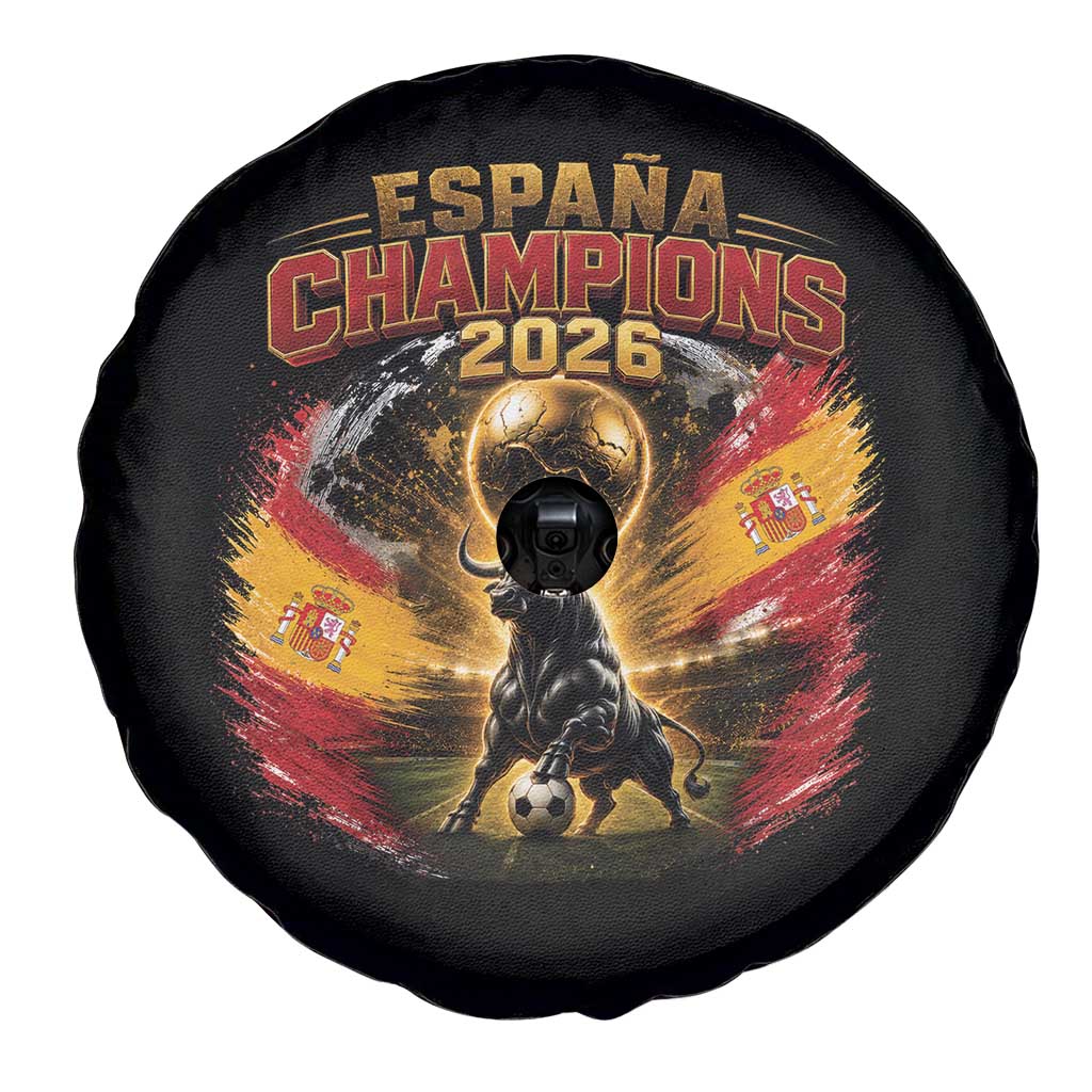 Espana Champions 2026 Spare Tire Cover Spain Football Fan Spanish Bull Graphic