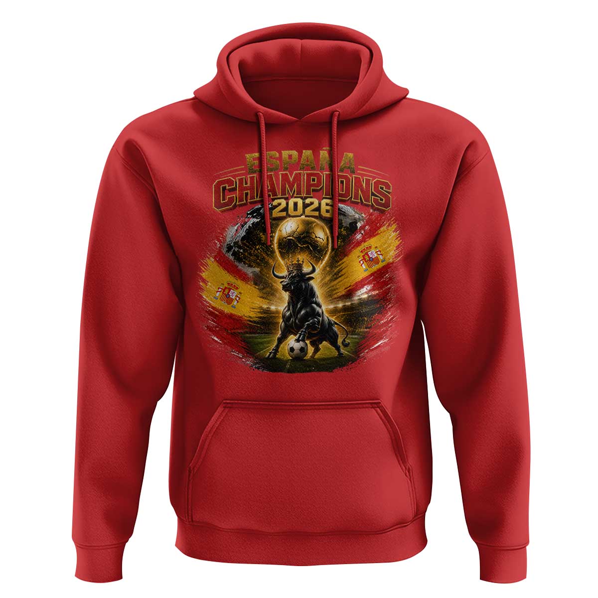 Espana Champions 2026 Hoodie Spain Football Fan Spanish Bull Graphic TS11