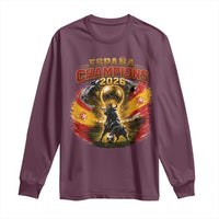 Espana Champions 2026 Long Sleeve Shirt Spain Football Fan Spanish Bull Graphic