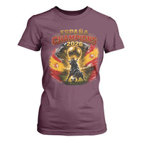 Espana Champions 2026 T Shirt For Women Spain Football Fan Spanish Bull Graphic