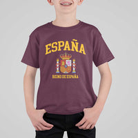 Spain Reino De Espana T Shirt For Kid Vintage Spanish Flag Coat of Arms