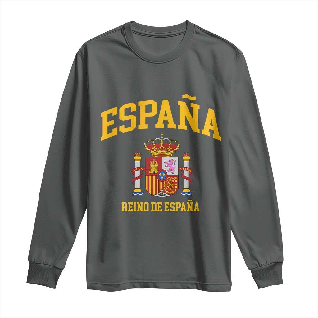 Spain Reino De Espana Long Sleeve Shirt Vintage Spanish Flag Coat of Arms