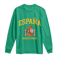 Spain Reino De Espana Long Sleeve Shirt Vintage Spanish Flag Coat of Arms