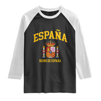 Spain Reino De Espana Raglan Shirt Vintage Spanish Flag Coat of Arms