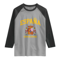 Spain Reino De Espana Raglan Shirt Vintage Spanish Flag Coat of Arms