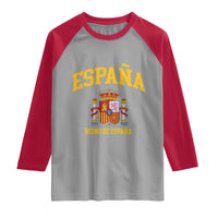 Spain Reino De Espana Raglan Shirt Vintage Spanish Flag Coat of Arms