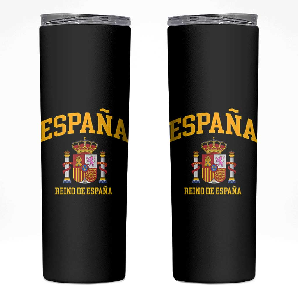 Spain Reino De Espana Skinny Tumbler Vintage Spanish Flag Coat of Arms