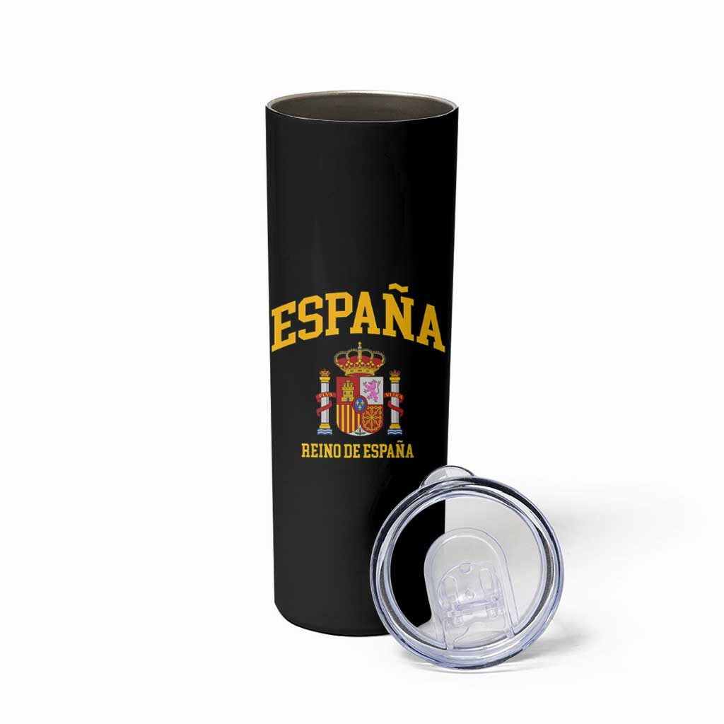 Spain Reino De Espana Skinny Tumbler Vintage Spanish Flag Coat of Arms