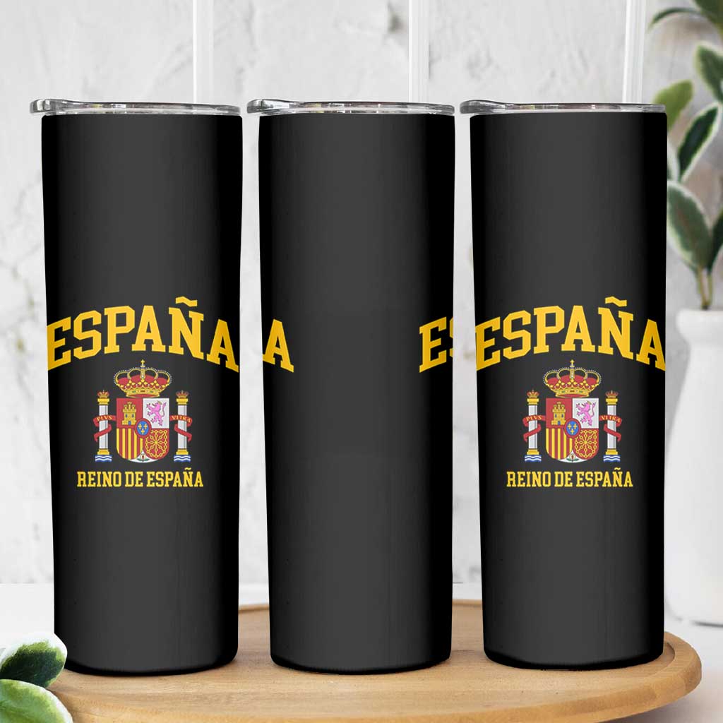 Spain Reino De Espana Skinny Tumbler Vintage Spanish Flag Coat of Arms