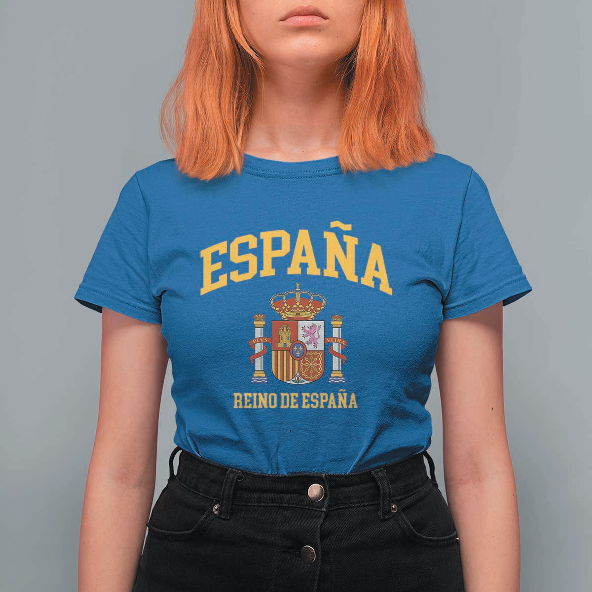 Spain Reino De Espana T Shirt For Women Vintage Spanish Flag Coat of Arms