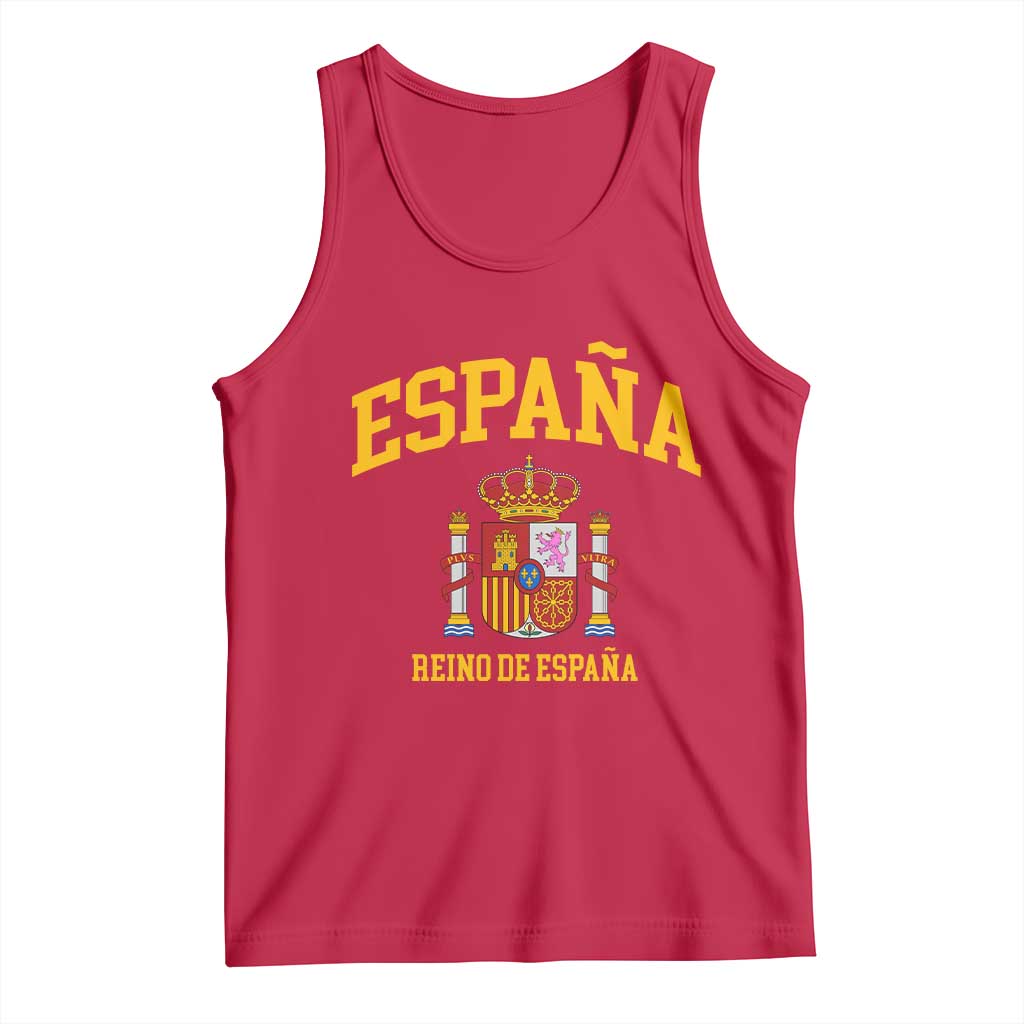 Spain Reino De Espana Tank Top Vintage Spanish Flag Coat of Arms