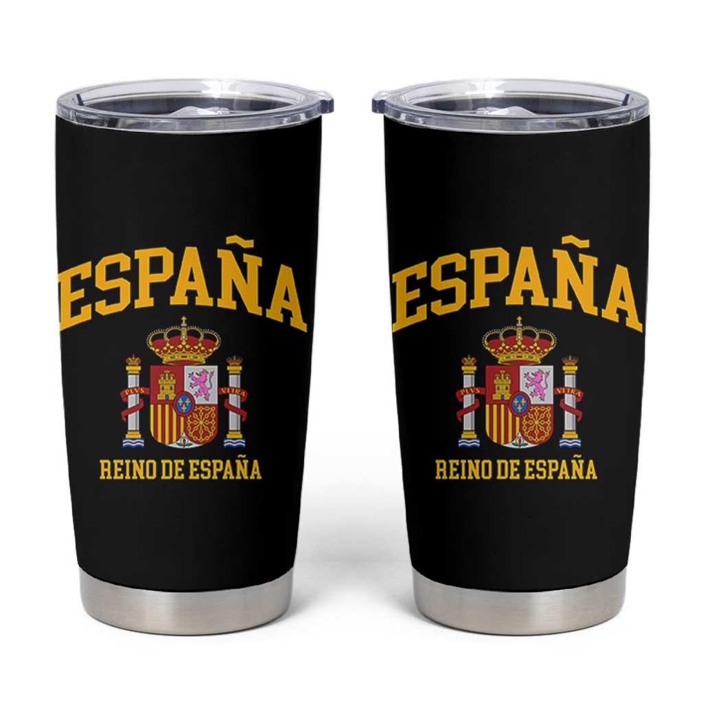 Spain Reino De Espana Tumbler Cup Vintage Spanish Flag Coat of Arms