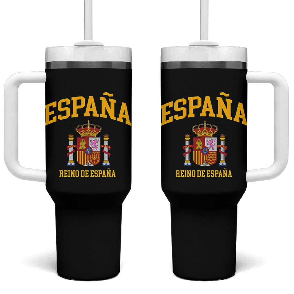 Spain Reino De Espana Tumbler With Handle Vintage Spanish Flag Coat of Arms
