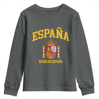 Spain Reino De Espana Youth Sweatshirt Vintage Spanish Flag Coat of Arms
