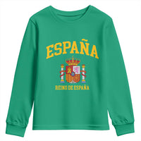 Spain Reino De Espana Youth Sweatshirt Vintage Spanish Flag Coat of Arms