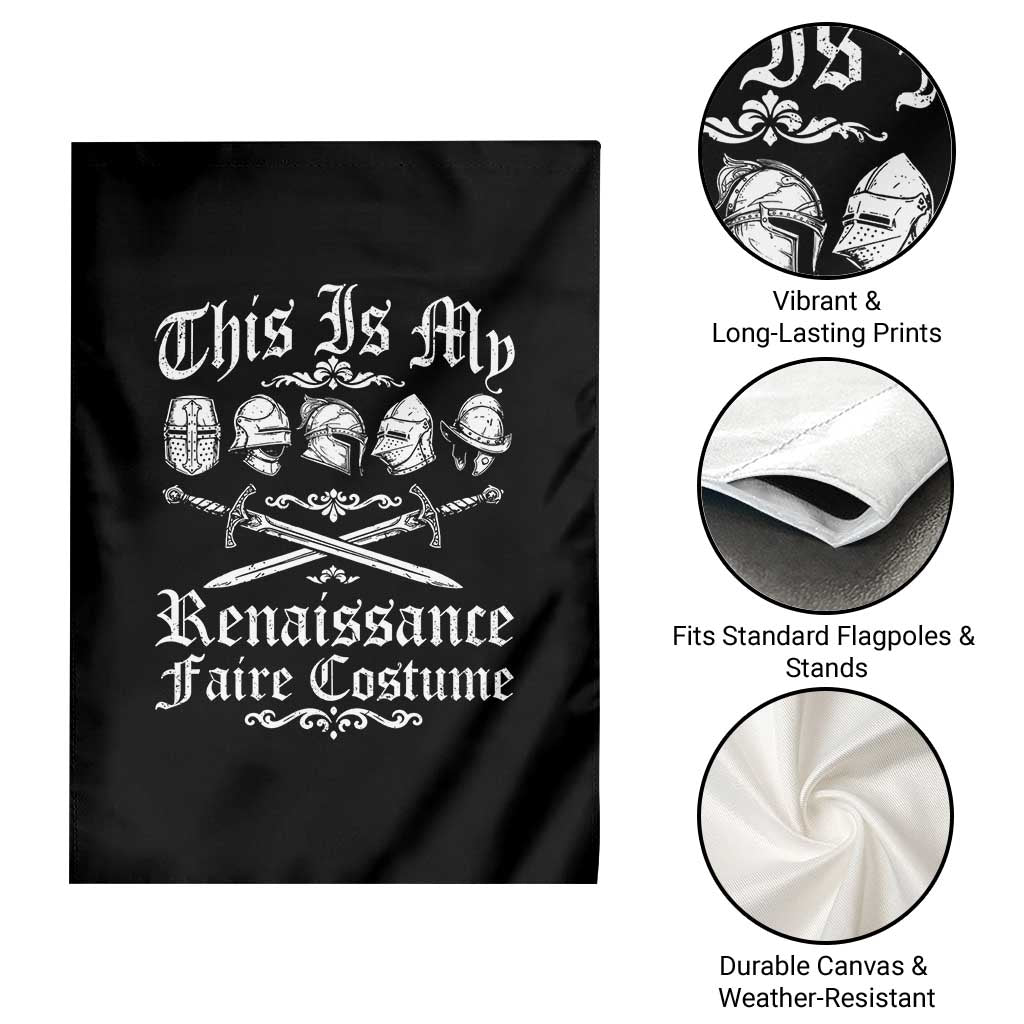 This Is My Renaissance Faire Costume Garden Flag Funny Medieval History Lover Festival