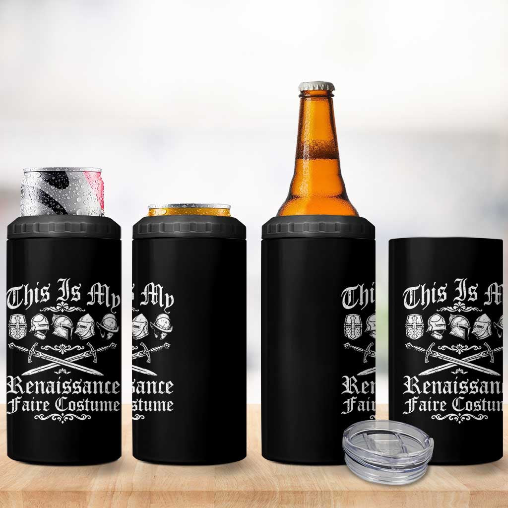 This Is My Renaissance Faire Costume 4 in 1 Can Cooler Tumbler Funny Medieval History Lover Festival
