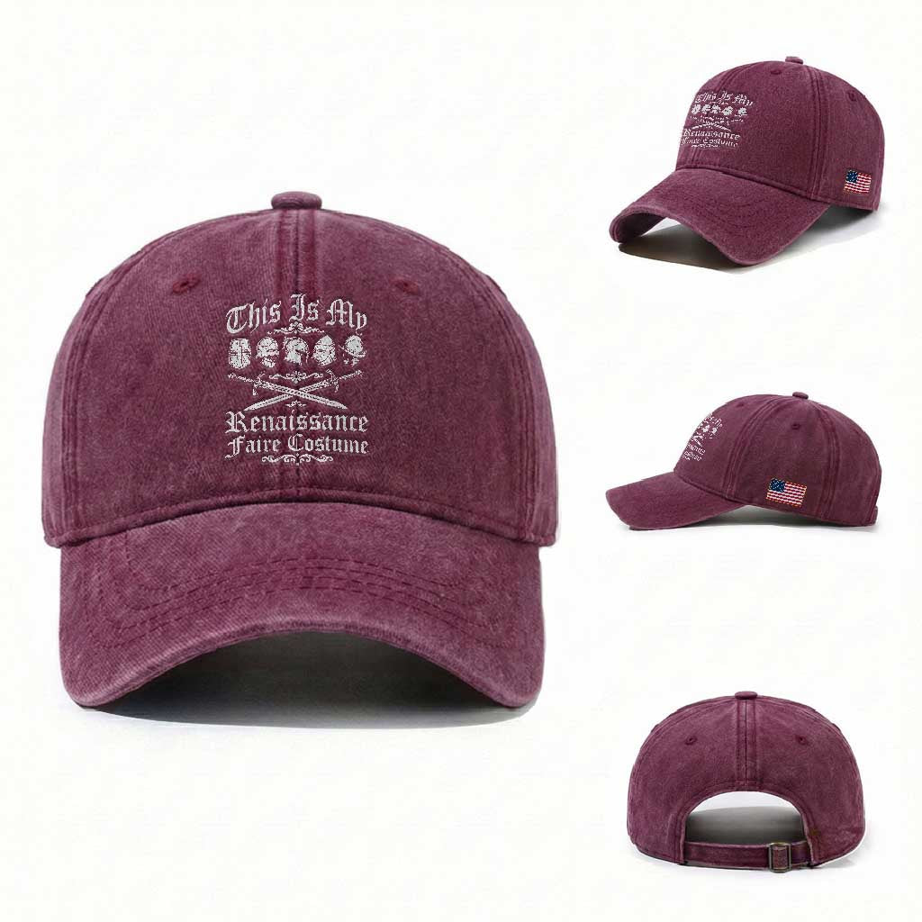 This Is My Renaissance Faire Costume Washed Cotton Baseball Cap Funny Medieval History Lover Festival