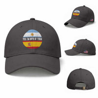Spanish Argentinian Roots Baseball Cap Yes I'm Both Of Them Vintage Spain Argentina Half Flag