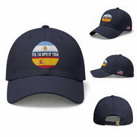 Spanish Argentinian Roots Baseball Cap Yes I'm Both Of Them Vintage Spain Argentina Half Flag