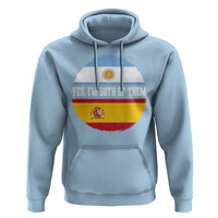Spanish Argentinian Roots Hoodie Yes I'm Both Of Them Vintage Spain Argentina Half Flag