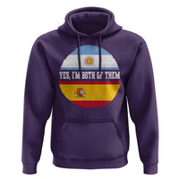 Spanish Argentinian Roots Hoodie Yes I'm Both Of Them Vintage Spain Argentina Half Flag