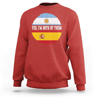 Spanish Argentinian Roots Sweatshirt Yes I'm Both Of Them Vintage Spain Argentina Half Flag